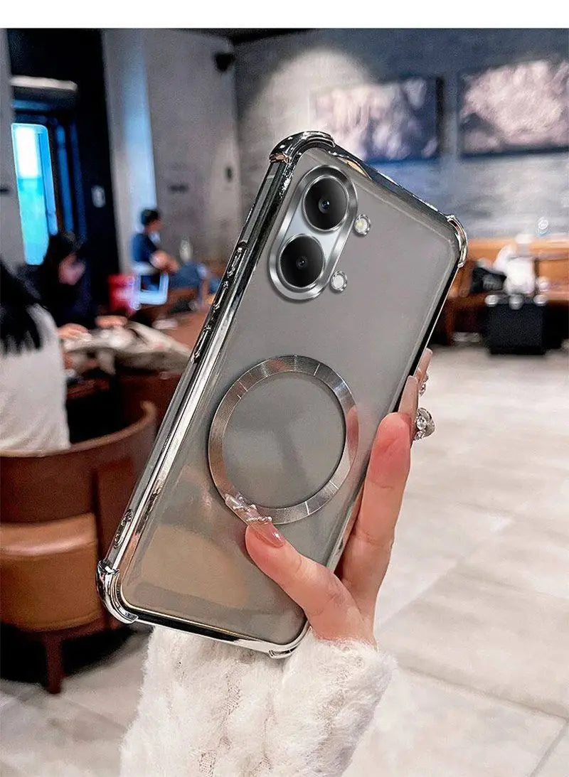 For POCO X8 Pro/X8 Pro Max Case Four-Corner Anti-Drop TPU CD Pattern Magnetic Ring Cover For Xiaomi Poco X8Pro Max Couple Funda