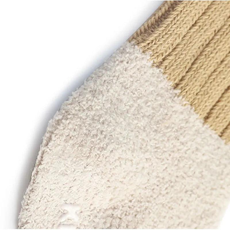 5 Pairs Winter Unisex Kids Baby Socks Infant Patchwork Non-slip Tube Socks Cotton Thick Warm Fleece Newborn Baby Stockings