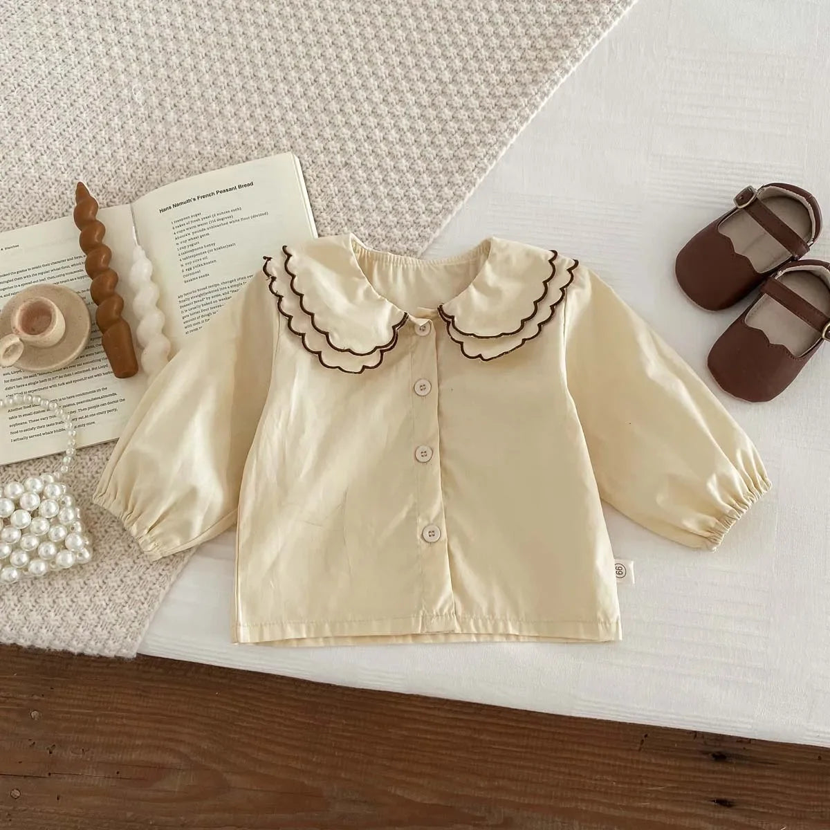 8761 Baby Clothing Set Spring 2024 New Girl's Suit Sleeveless Suspenders Skirt Short+Doll Collar Shirt Sweet Two Piece Suit