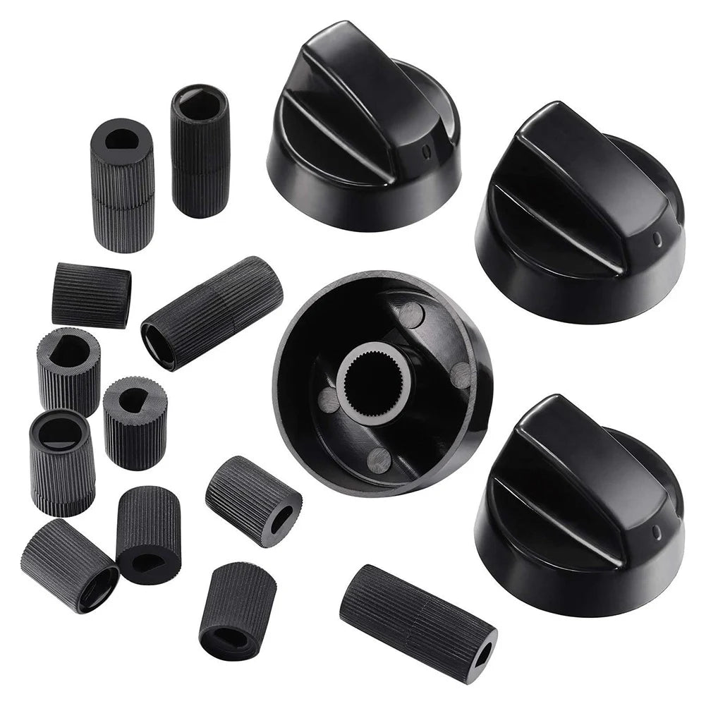 4pcs Control Knobs With 12pcs Adapters Gas Stove Control Knob For Home Kitchen Cookers Stoves Ovens Knobs
