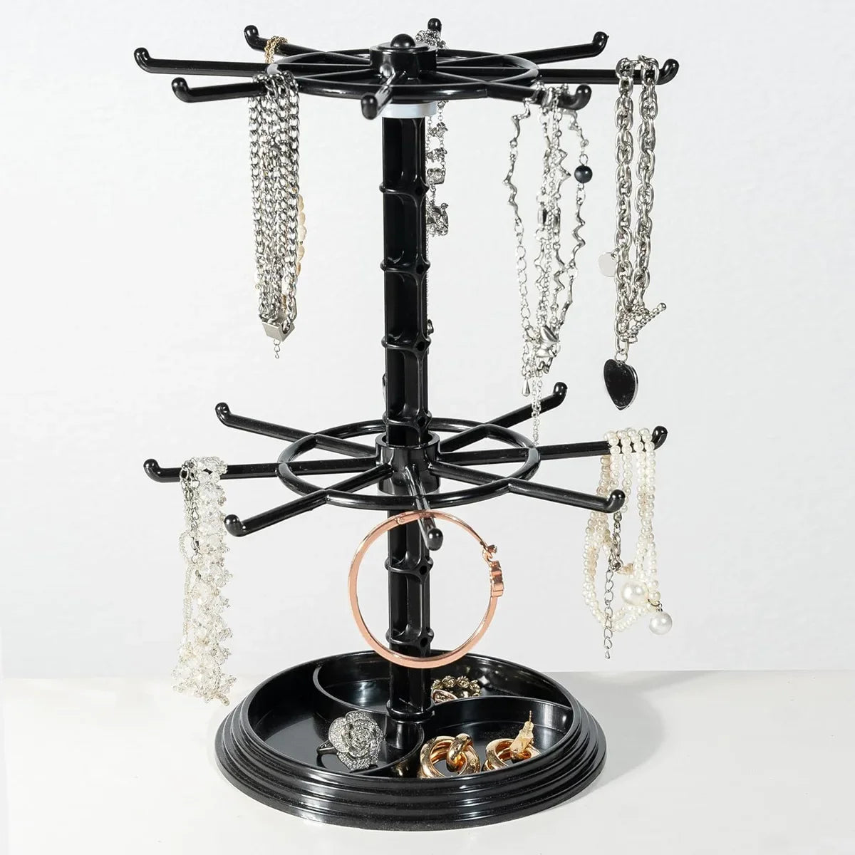 1Pc Multi-Layer Rotating Jewelry Rack, Necklace Display Stand & Bracelet Hanging Organizer, Storage Rack