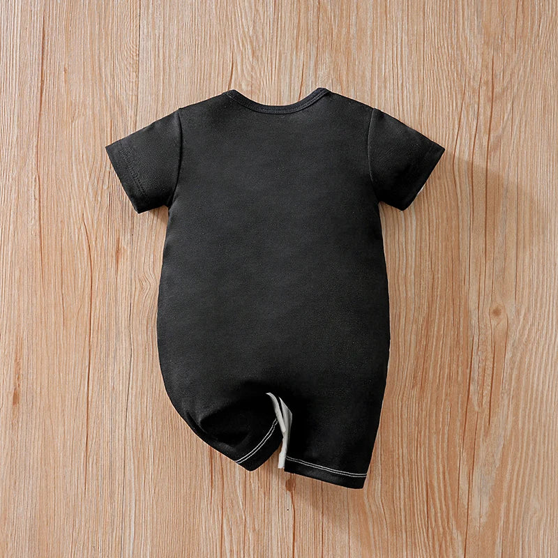 Baby Clothes Cute Cartoon Penguin Comfortable Soft Boy And Girl Summer Round Neck Short Sleeved Baby Jumpsuit