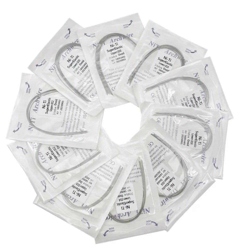 10pcs/pack Orthodontic Dental Super Elastic Oval Form Niti Round/Rectangular Arch Wires Dental Niti Arch Wire Dentist Product