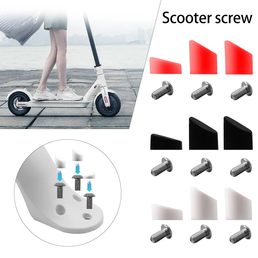 For Xiaomi Mijia MI M365 1S M187 Pro E-Scooter Tire Splash Fender with Rear Taillight Front Back Guard Mudguard screw line Parts