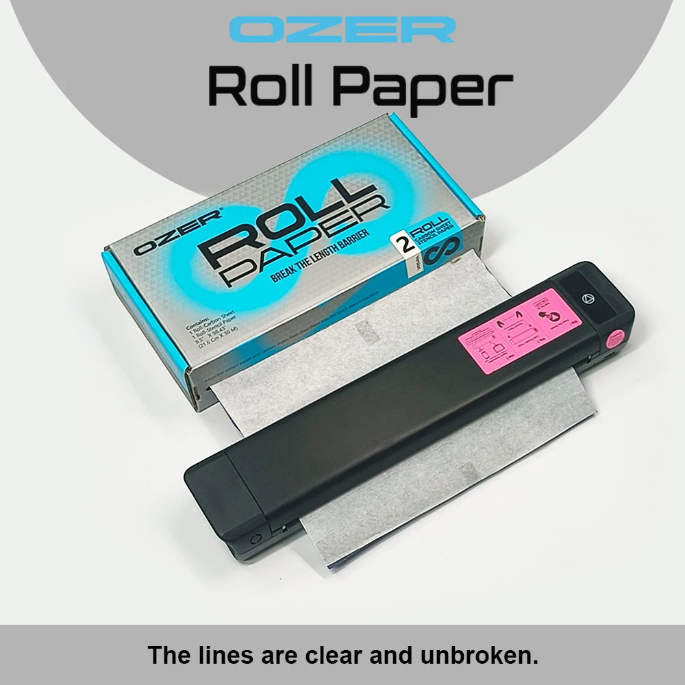 OZER Tattoo Transfer Paper Rolling Paper Thermal Copier Template Paper for Thermal Printer Tattoo Paper for Tattoo Supplies