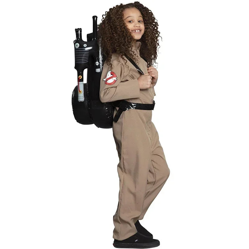 Halloween Father Ghostbusters costume theme cosplay Halloween uniform jumpsuit bag ideal adult gift