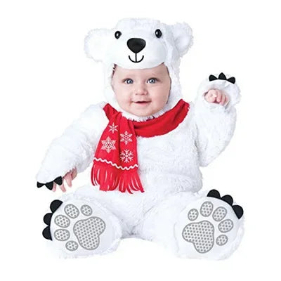 Halloween Costume Baby Boy Clothes Girls Monkey Polar Bear Romper Kids Clothing Set Baby Hat Socks Toddler Set