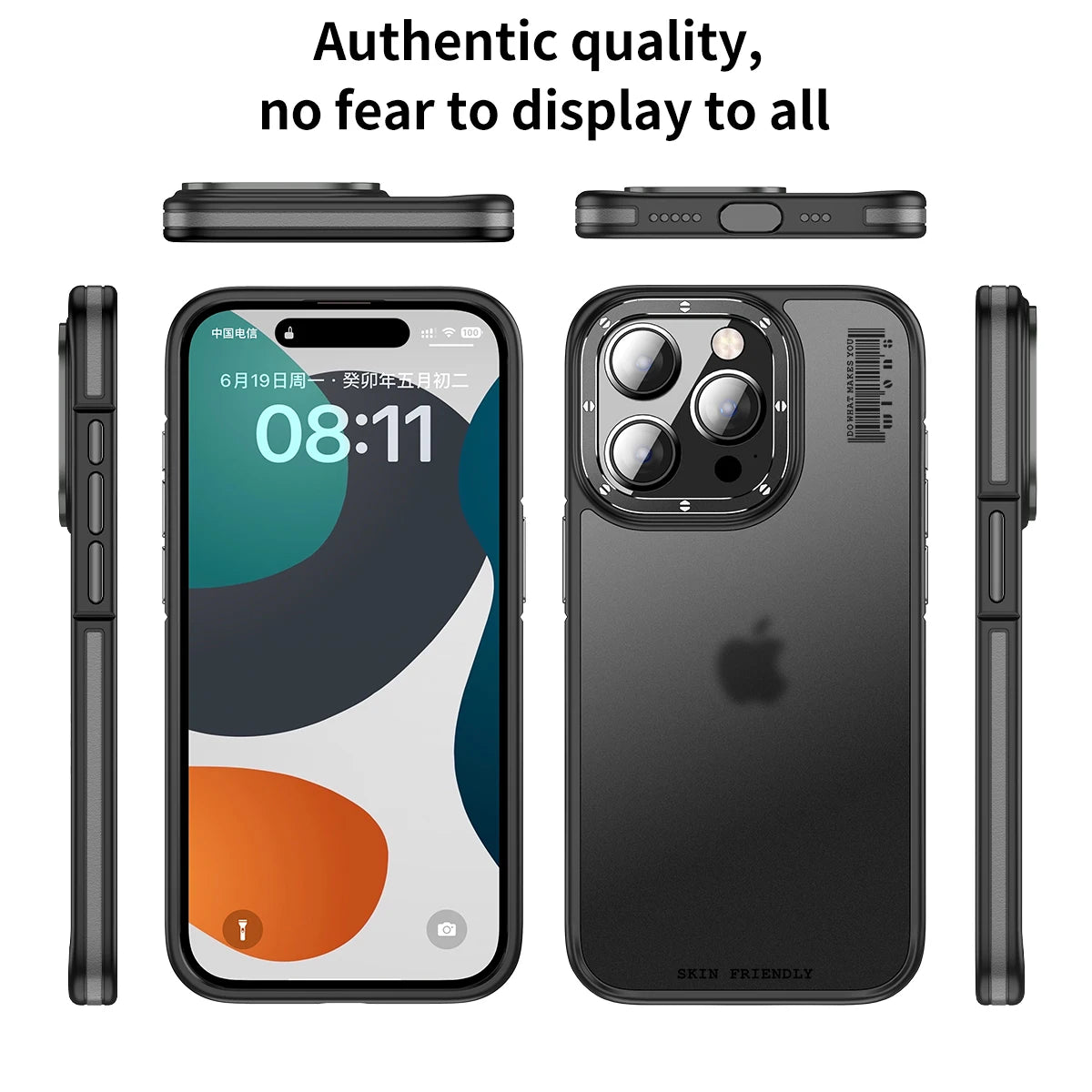 Official Original Splicing Skin Sensation Armor Shockproof Case for iPhone 15 14 Plus 13 Pro Max Magsafe Hybrid Phone Back Cover