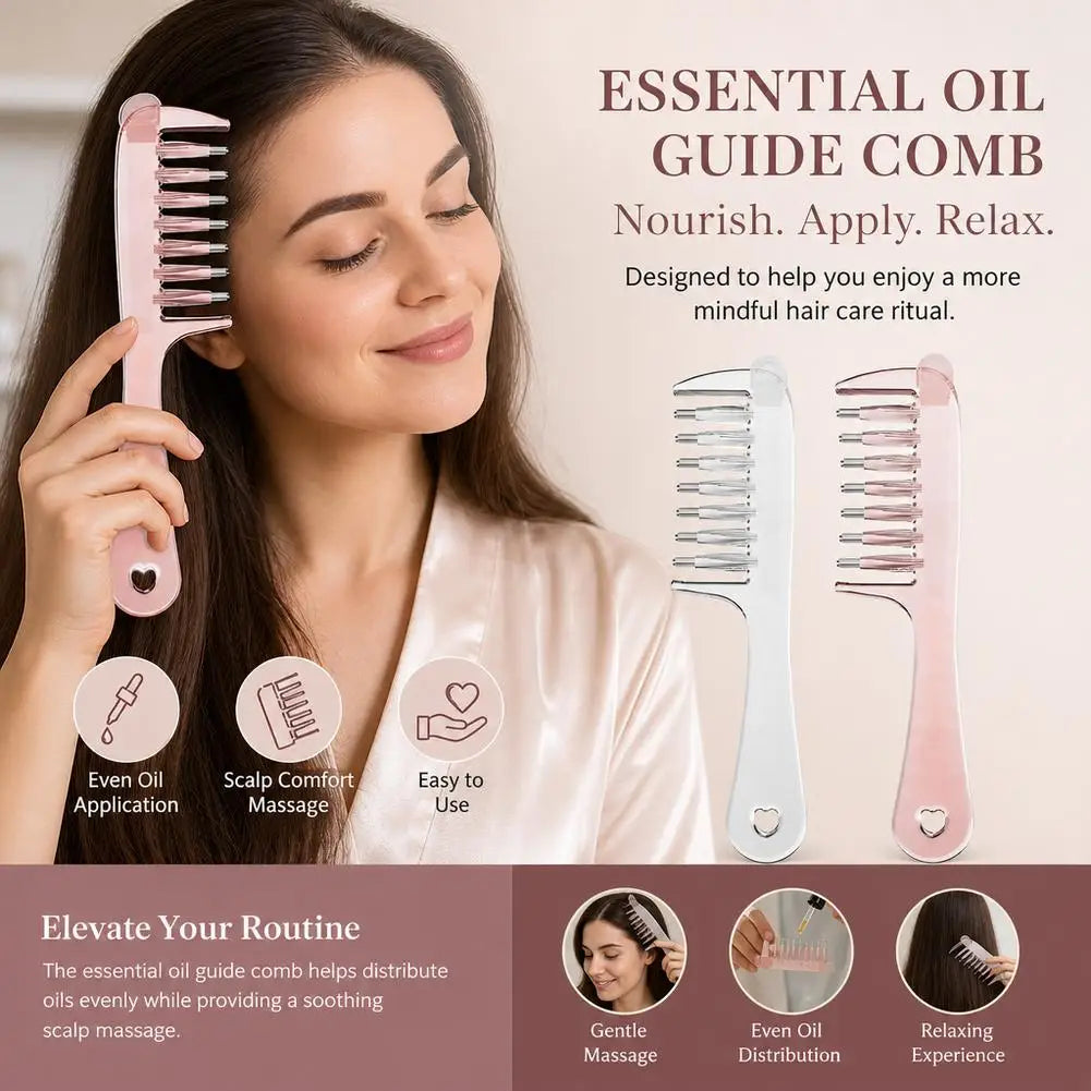 Scalp Liquid Guide Comb Anti-Frizz Scalp Nourish Hair Firming Applicator Mini Portable Applicator Hair Care Anti-Static Comb