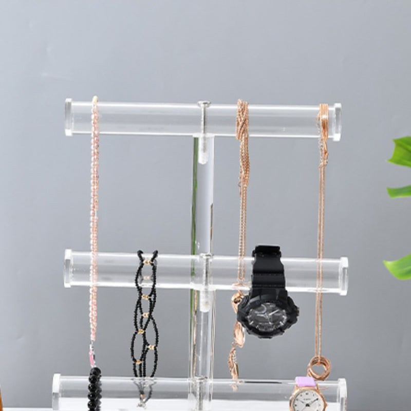 Clear Acrylic Bracelet Holder Stand Jewelry Display Organizer Shelf for Necklaces and Bracelets  Jewelry Packaging & Display