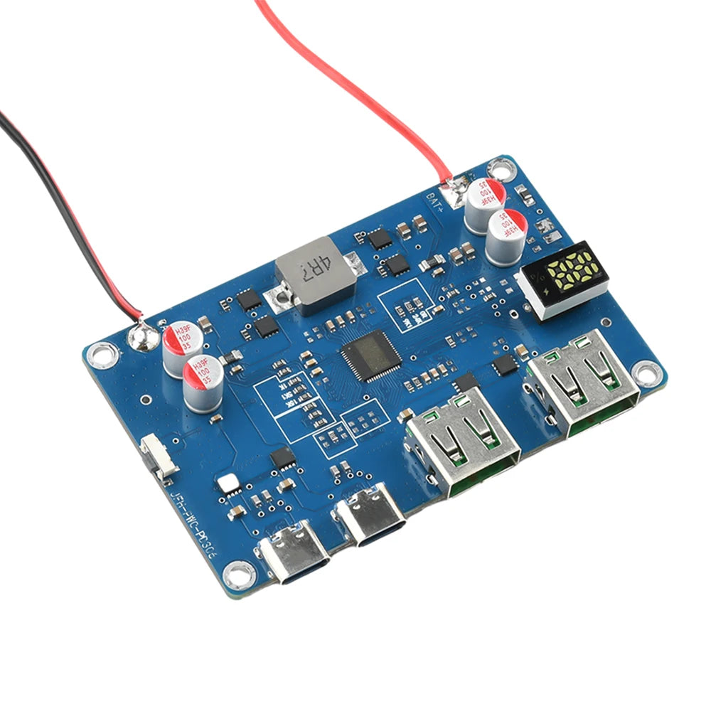 100W PD QC Mobile Power Module 2-6S Lithium Battery Protection Board Bidirectional Fast Charging DIY Power Bank Supporting MPPT