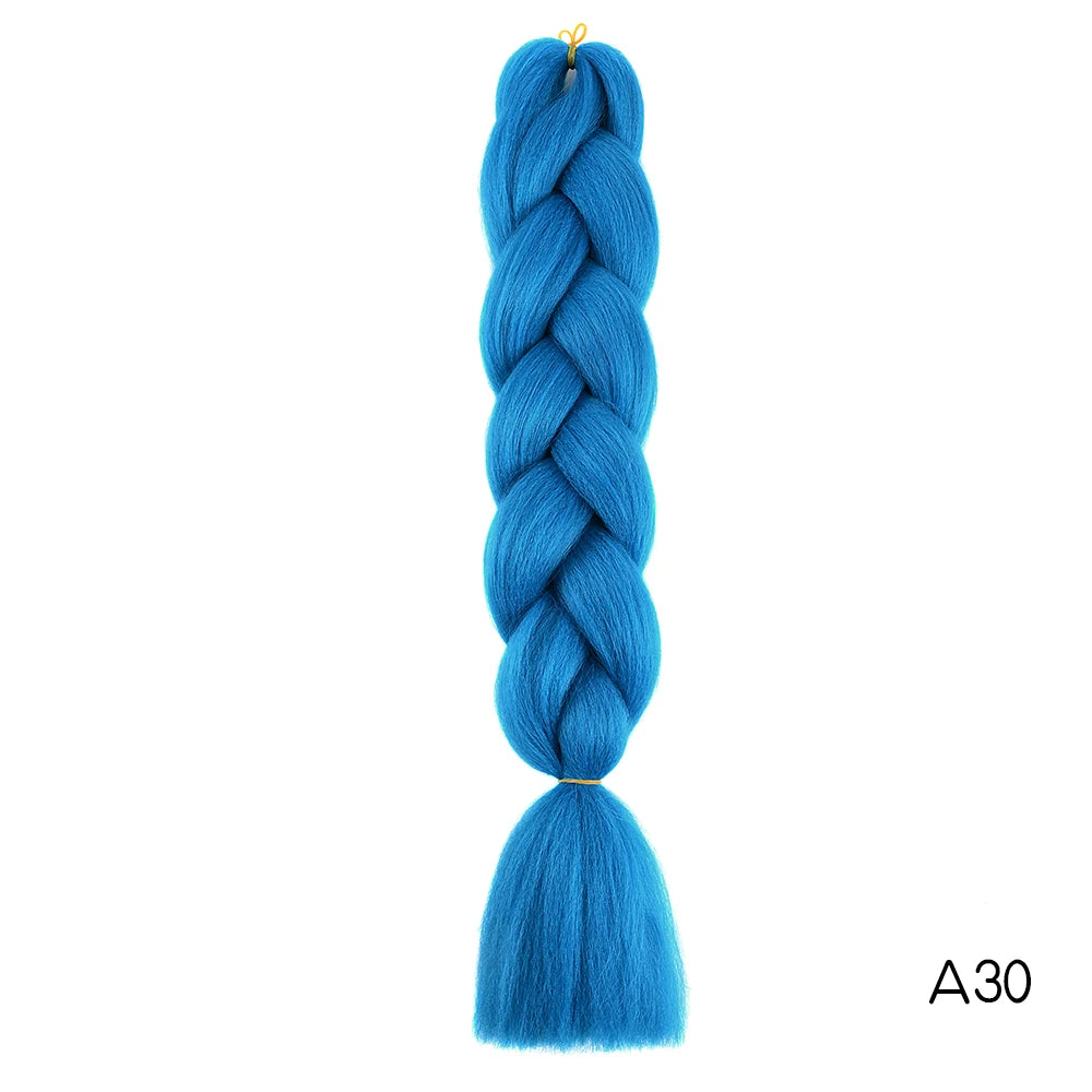 Synthetic 24Inch Long Jumbo Braids Extensions Yaki Straight Braiding Hair Afro Ombre Color Hair for Women
