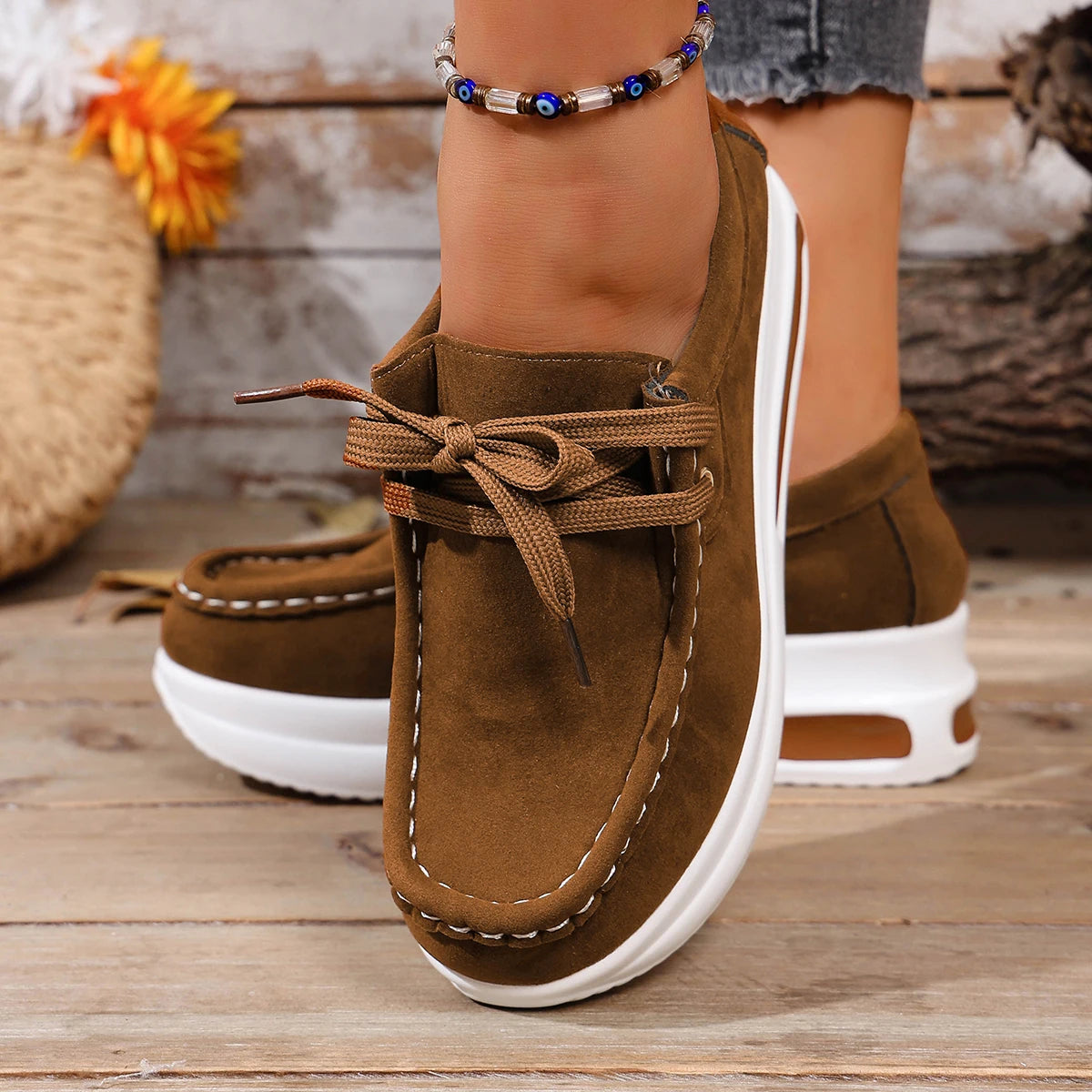 Spring/Autumn Sneakers Women Running Shoes Outdoor Breathable Lace-up Thick Bottom Casual Comfortable Shoe Large Size 36~43