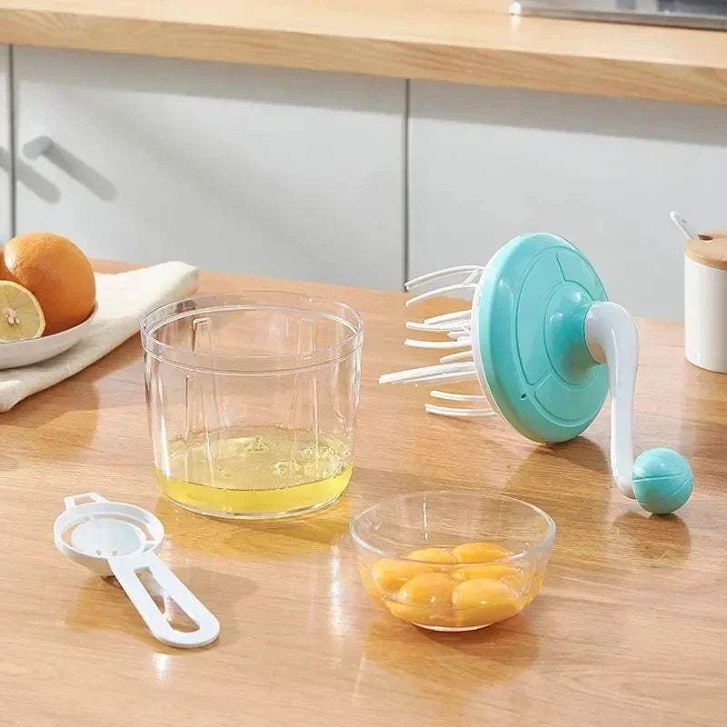 Kitchen Cooking Tools Silicone Semi-automatic Egg Beater Cake Tools Mixer Manual Mixer Self-rotating Egg Beater Egg Supplies