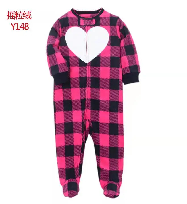 New Hot Polar Fleece Pajamas Baby Winter Romper Cover All Jumpsuits Newborn Boys Clothing Little Girl Fall Clothes Toddler 0-12M
