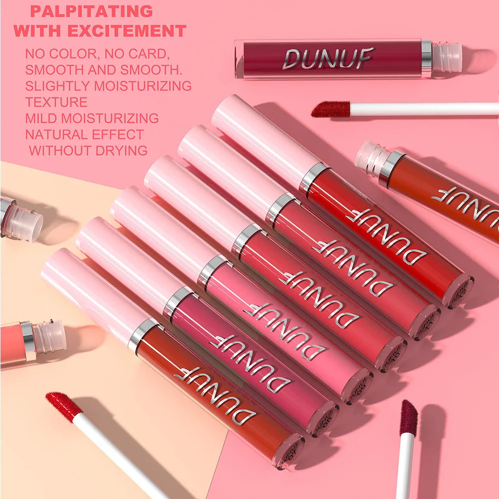 DUNUF High Quality Mirror Gloss Herorange Lipstick Lip Gloss Make-up Lightly Glass Moisturizing Plump Lip stick Lipgloss Gifts