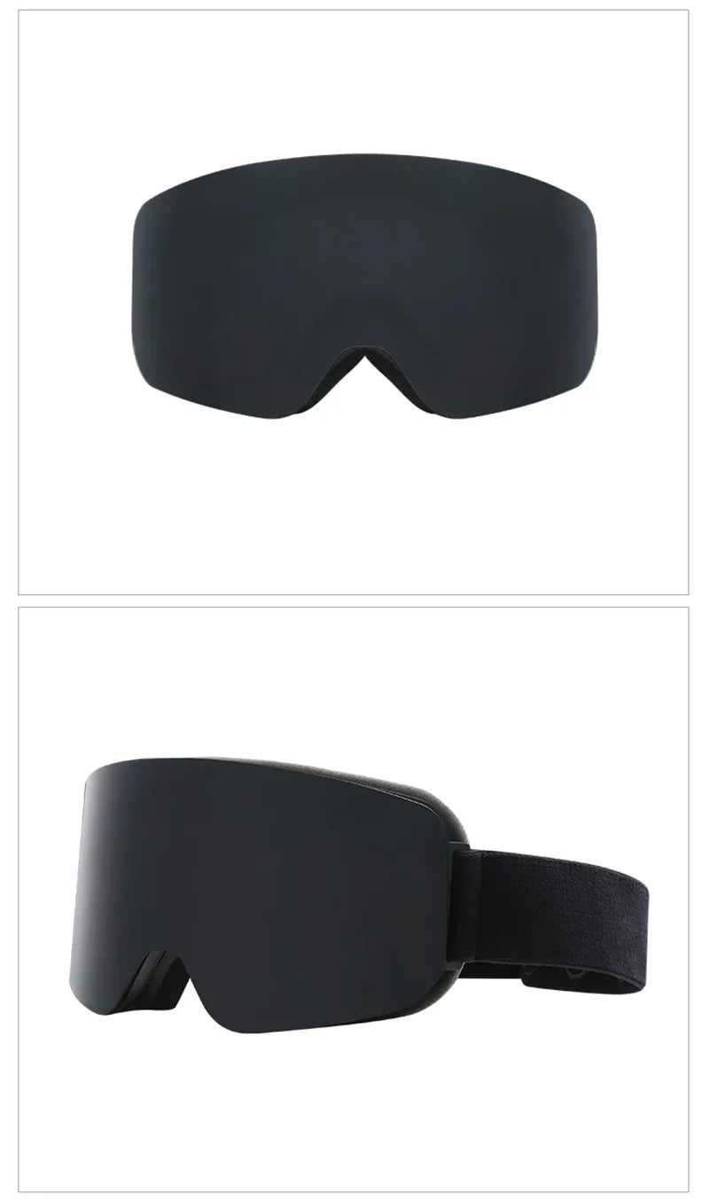 Adult Ski Snowboard Goggles Unisex Double Anti-Fog UV400 Cylindrical Lens Skiing Eyewear Mask Snow Protection over Glasses