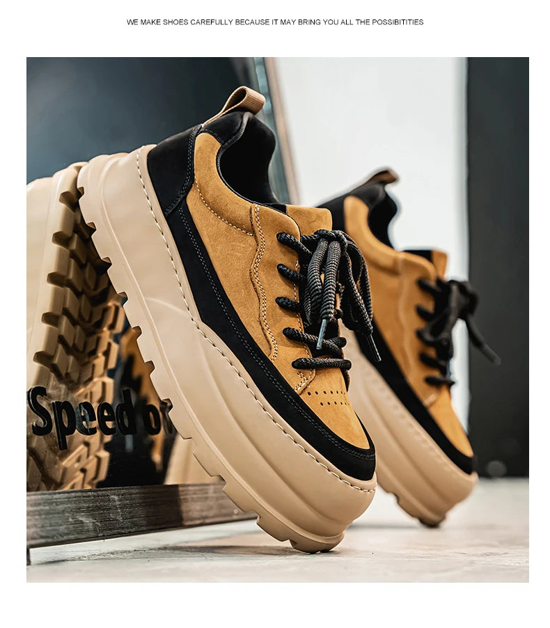 Loafers Casual Sneaker Thick Bottom Men's Sneakers Fashion Sports and Leisure Wear-resistant Shoes for Men Soft and Comfortable