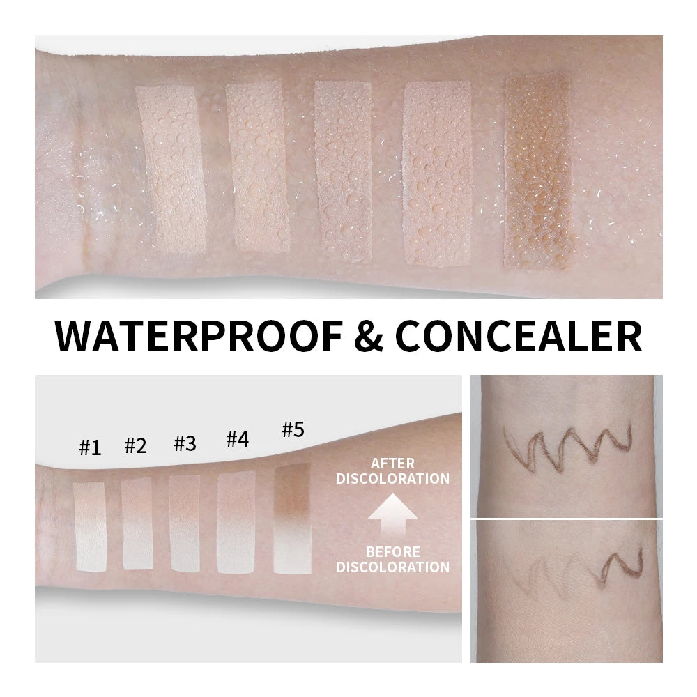 Lakerain Blanc Cover Cream Stick Dual-ended Design Waterproof Foundation Coverage Travel Bronze Creamy Foundation Natural Makeup