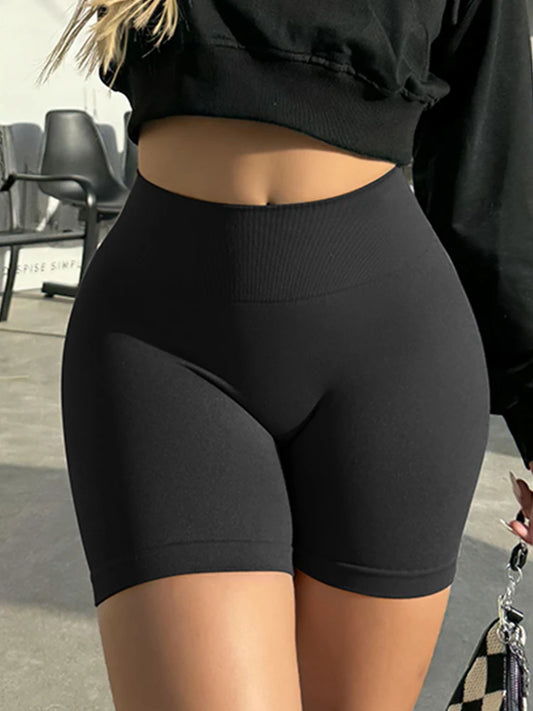 Women's Yoga Shorts High Waisted Fitness Pants Peach Hip Seamless Hip Lifting Ladies Sports Shorts