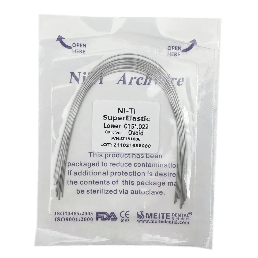10pcs/pack Orthodontic Dental Super Elastic Oval Form Niti Round/Rectangular Arch Wires Dental Niti Arch Wire Dentist Product