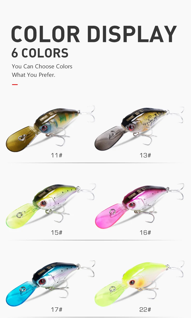 Kingdom 37mm 5g Minnow Fishing Lures Slow Sinking Crankbaits Artificial Hard Wobblers Bait for Freshwater Bass Fishing