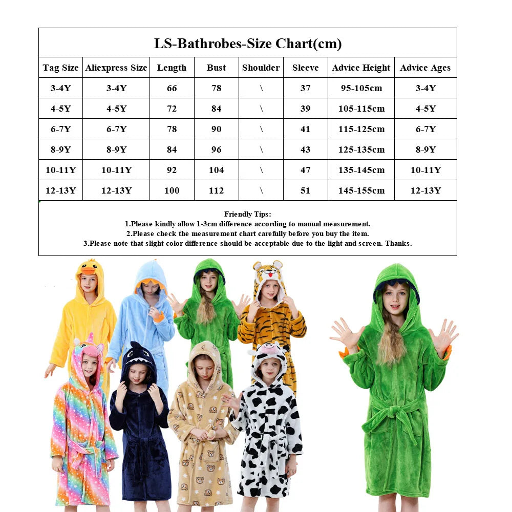 Halloween Dinosaur Bathrobes for Children 3 5 7 9 11 13 Years Kids Animal Flannel Homewear Boy Hooded Sleepwear Girls Nightgown