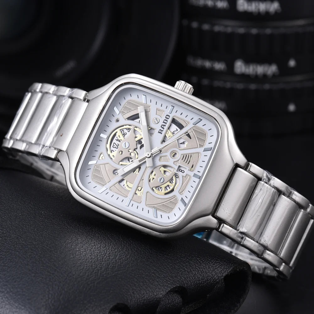 Elegant Unique Rado Original Brand Watches For Mens Classic Multifunction Quartz Watch Luxury Business AAA Male Clocks