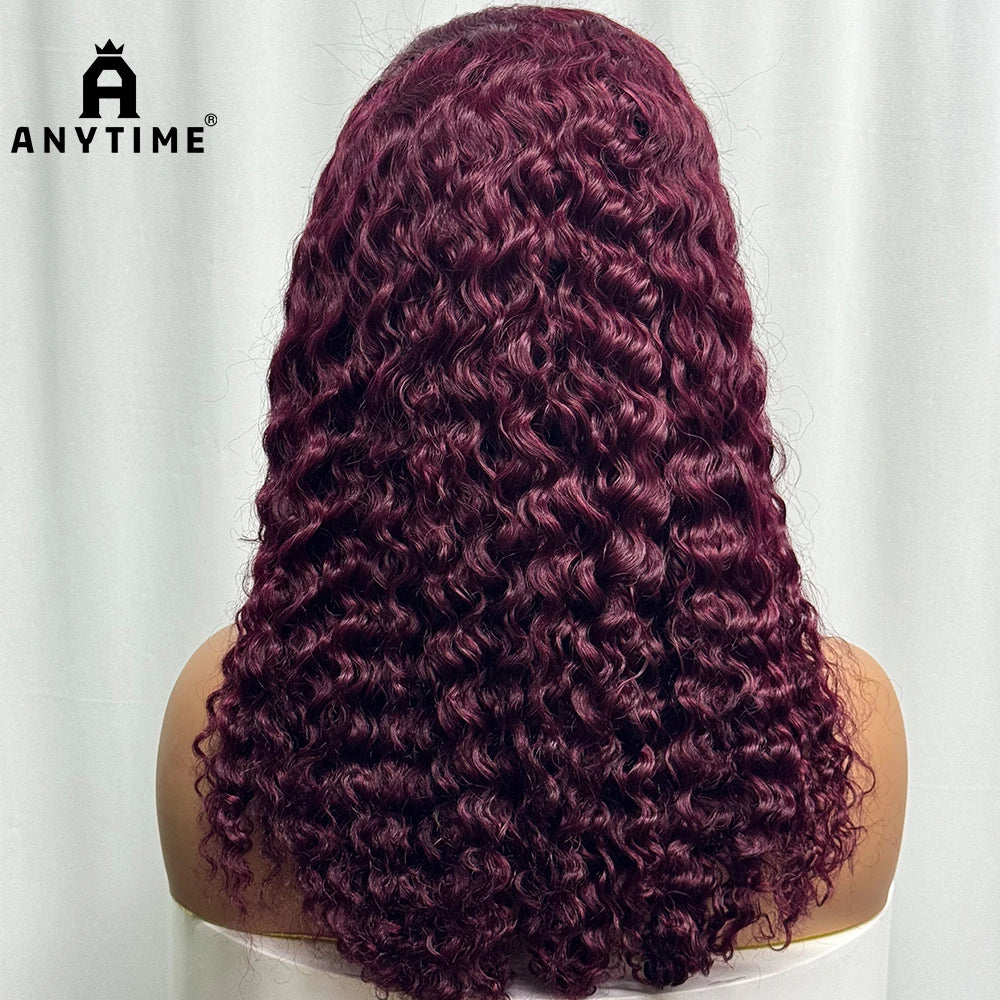 280% High Density Double Drawn Pixie Jerry Curly Water Wave Human Hair Wigs 20inches 13x4 Lace Frontal Human Hair Wig for Women