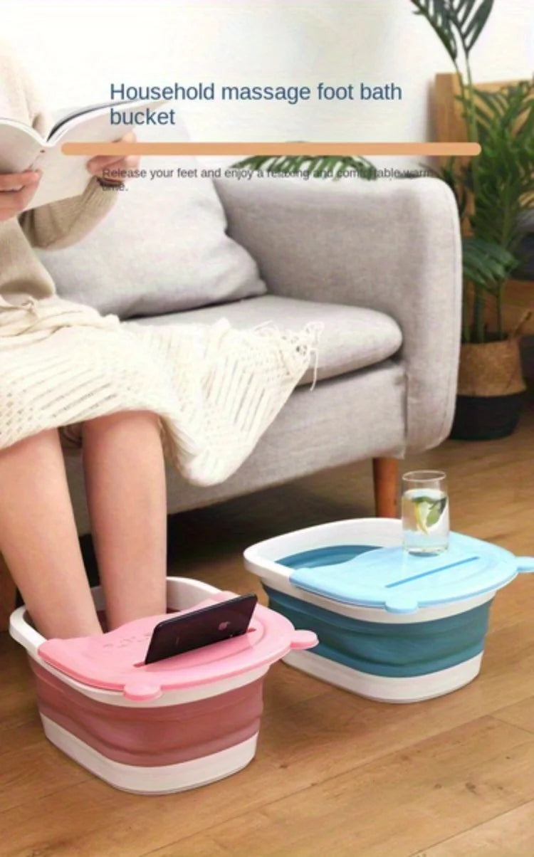 Large Collapsible Foot Spa Bath Massager Foldable Foot Soaking Tub for Home Bathroom Foot Care Bath Supply
