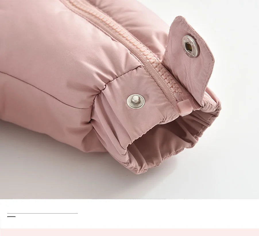 Ircomll Winter Baby Jumpsuit Thick Warm Infant Hooded Inside Fleece Jacket Newborn Boy Girl Coat Overalls Cotton Down Jacket