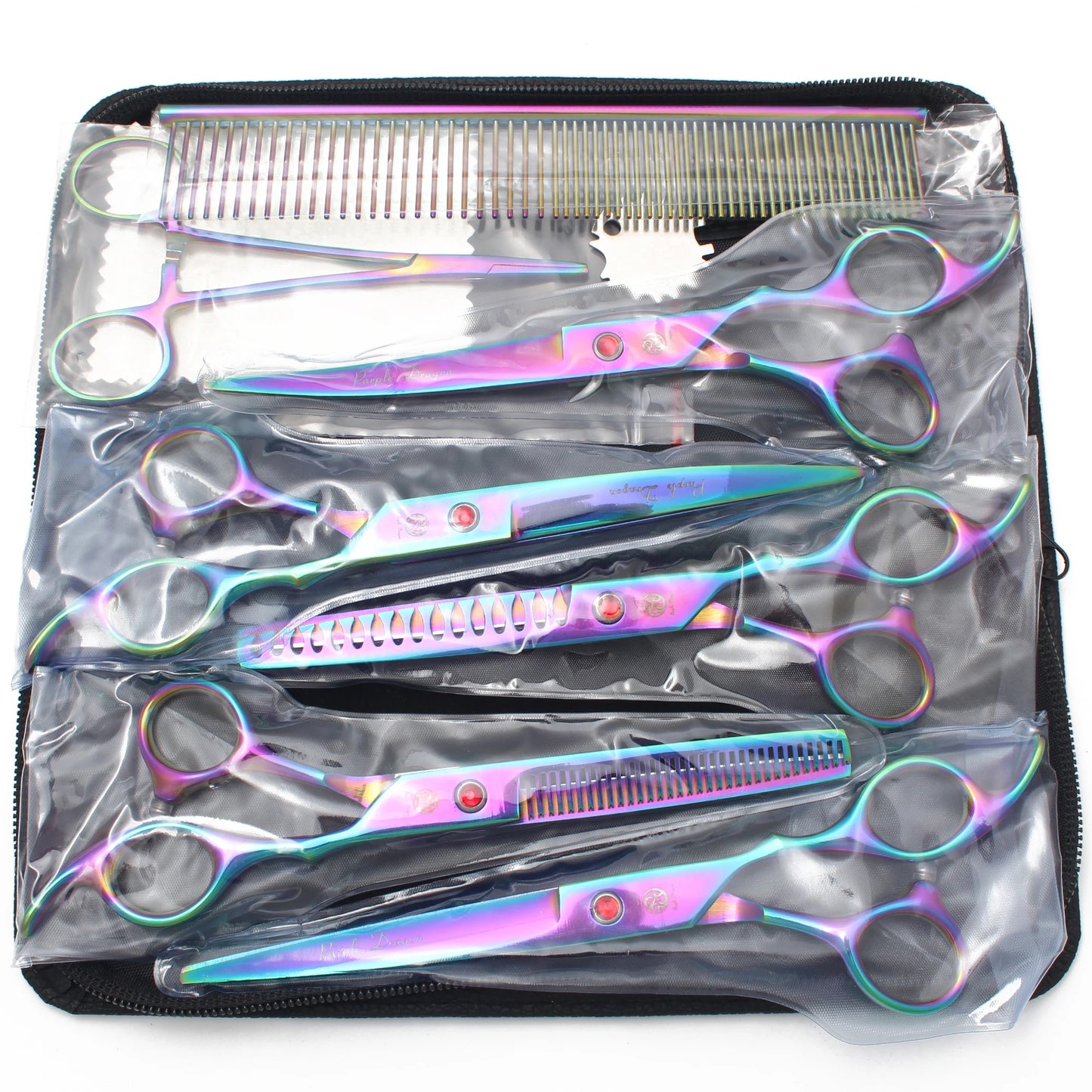 Pet Grooming Scissors Set - Professional Dog & Cat Grooming, Stainless Steel, Sharp, Multi-Piece, Ergonomic Handle, Durable Trim