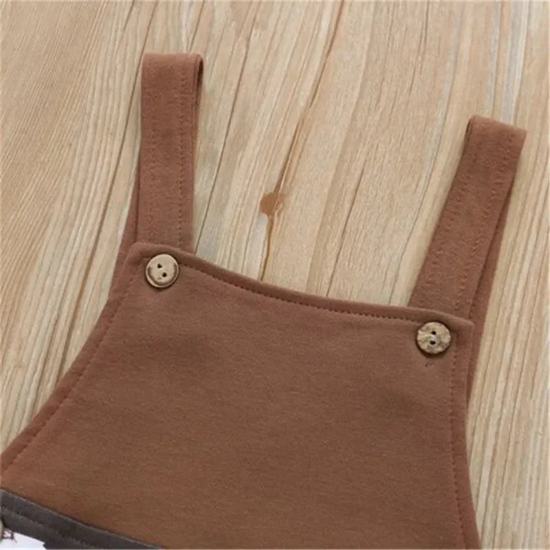 Baby 3PCS Romper Set Camouflage Printed Sling Side Tassel Romper Big Cowboys Wide Brim Star Hat Triangle Printed Scarf