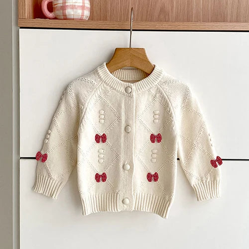 2025 New Autumn 0-3Yrs Newborn Baby Girls Sweater Coat Infant Baby Girls Knitting Cardigan Sweater Long Sleeve Cardigan Coat