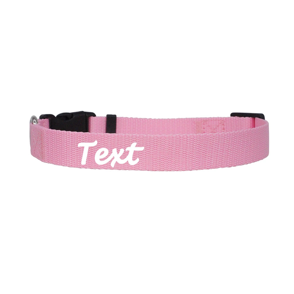 Personalized Customized Nameplate Dog Collar Soft Dogs Collars Free Customized ID Name for Small Medium Dogs Adjustable Colorful