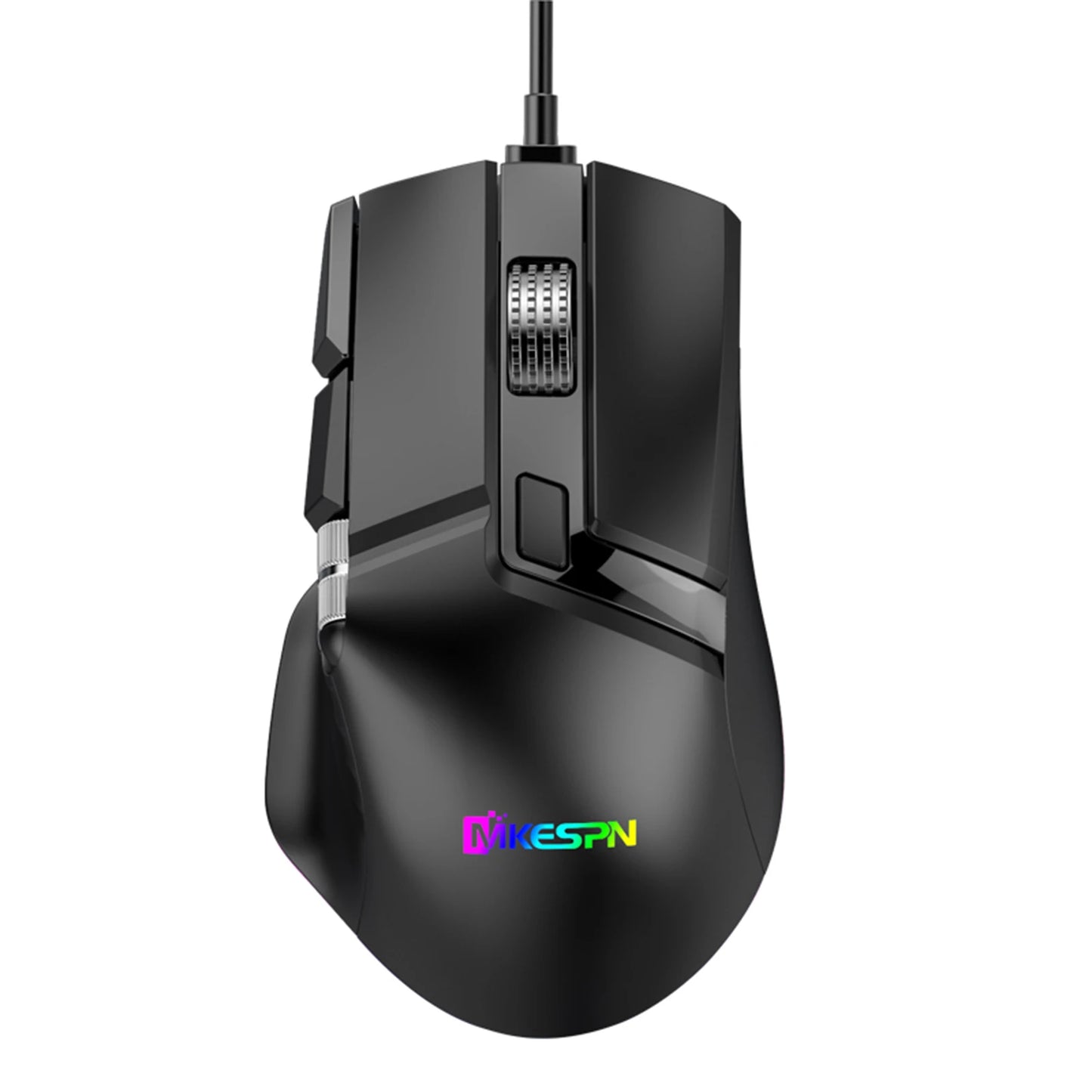 RGB Wired Gaming Mouse 7 Lighting Modes Dual Scroll Wheels Macro Programmable 1200-12400 DPI Ergonomic Design for PC Gamer