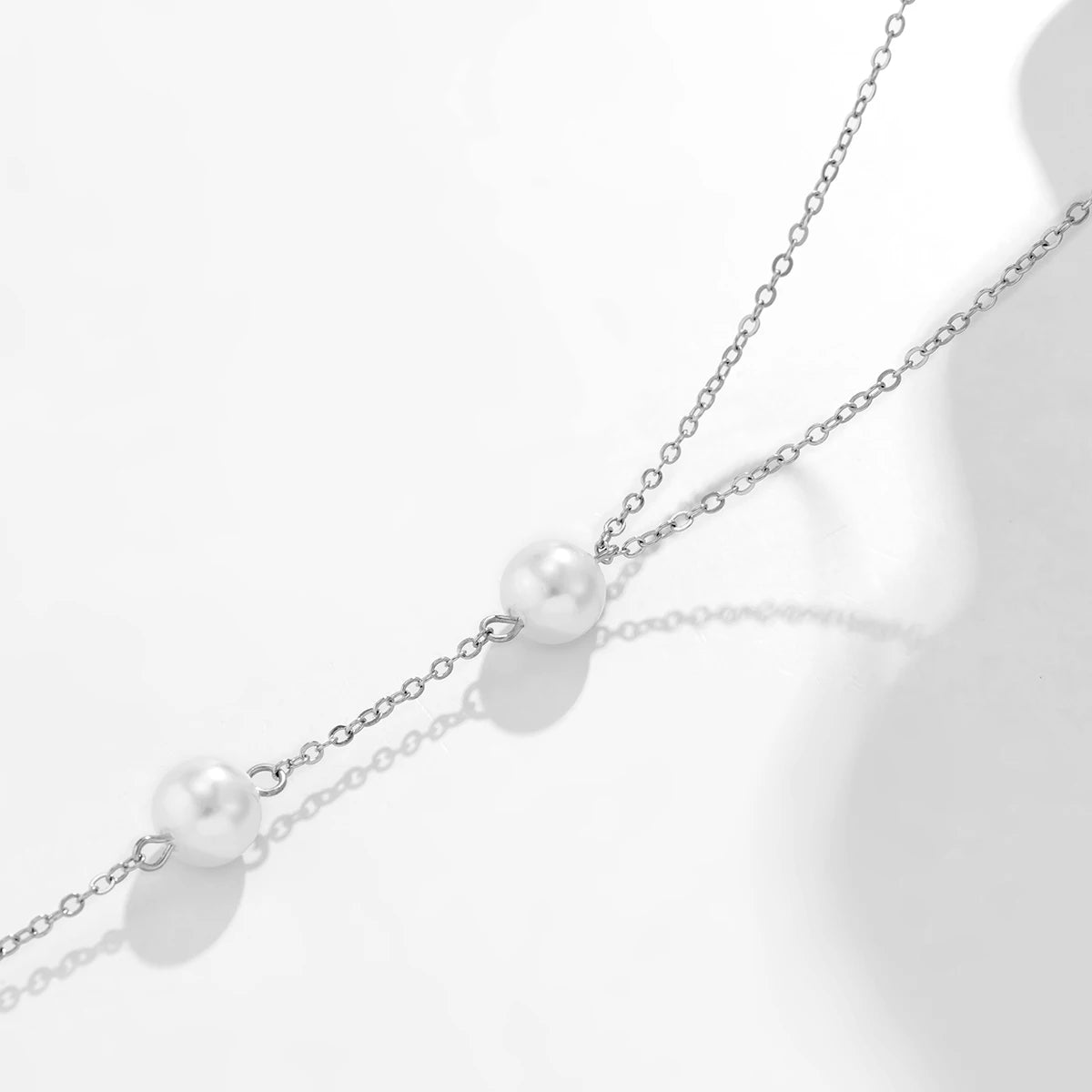 IngeSight.Z Simple Long Imitation Pearls Back Necklace For Women Sexy Tassel Pearl Harness Bikini Chest Chain Body Jewelry Mujer