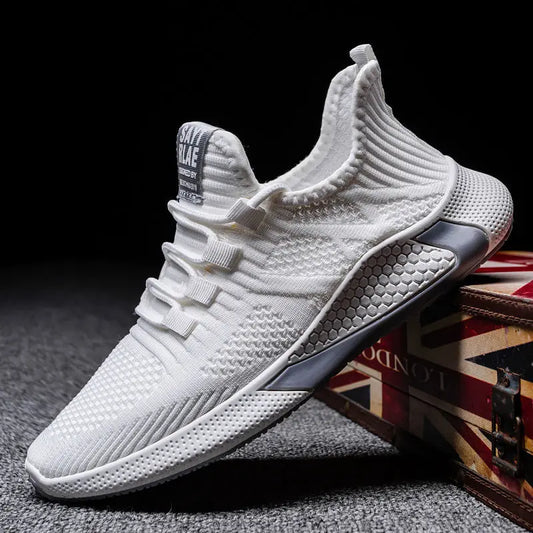 Men Casual Running Shoes Breathable Outdoor Sport Shoes Men Lightweight Facial Elastic Soft Bottom Casual Shoe Training Footwear