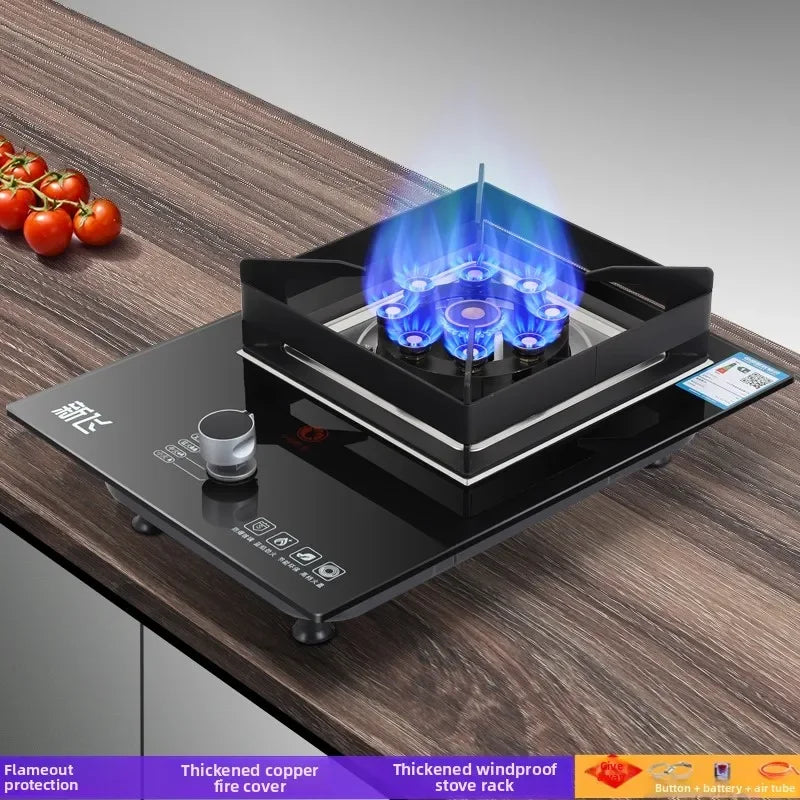 Frestec Single Burner Gas Stove for Natural Gas LPG Home Use High Power Desktop Built in Stove WWW