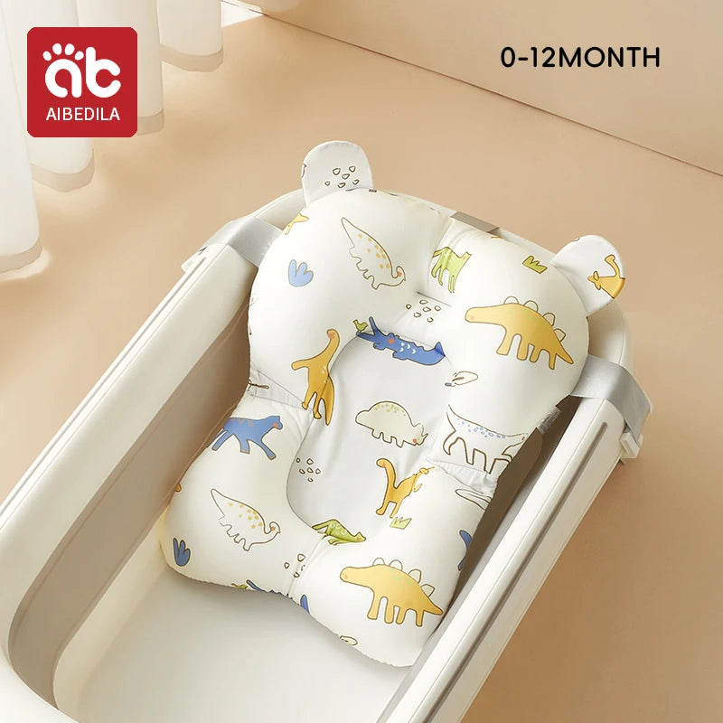 Portable Baby Bathtub Pad Ajustable Bath Tub Shower Cushion Newborn Support Seat Mat Foldable Baby Bath Seat Floating Water Pad