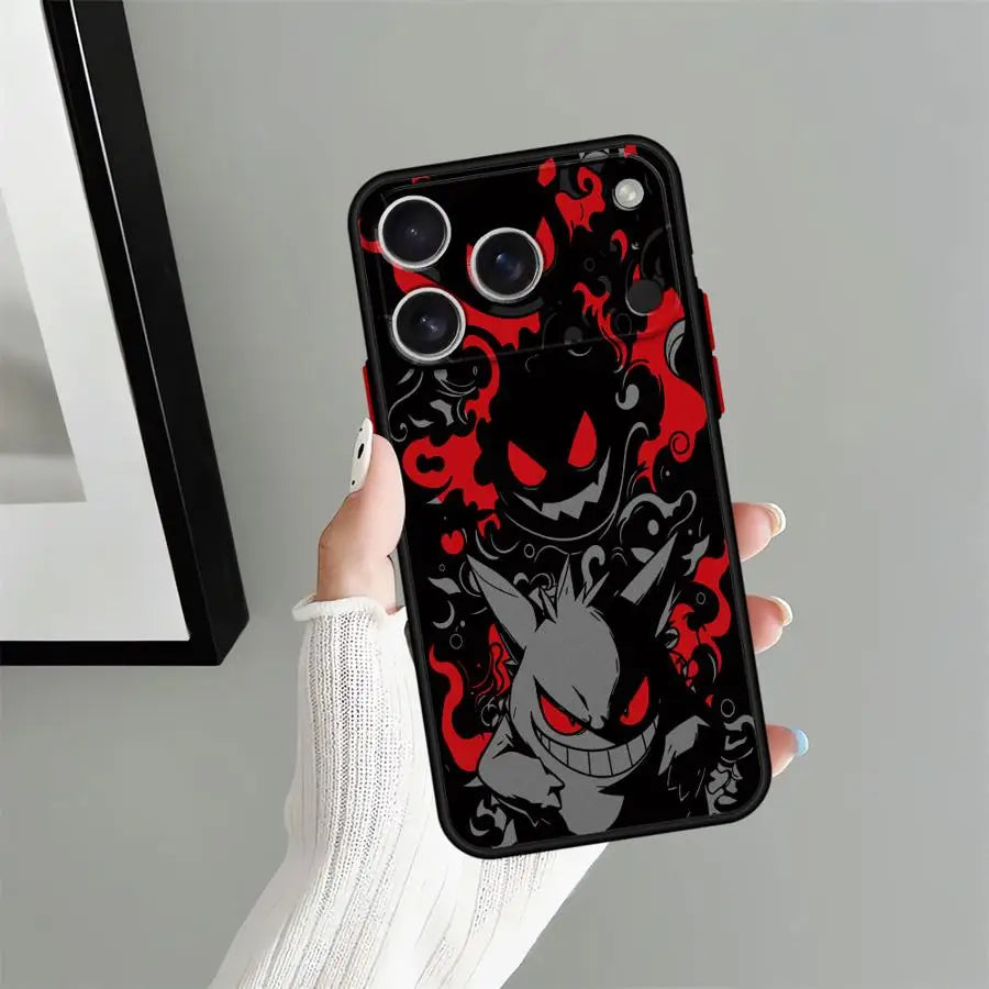Case for iPhone 17 Pro Max 15 17e 7 8 SE XS XR Air 16 Plus 14 12 13 Mini 11 Funda Back Phone Cover Pokemon Gengar Cool
