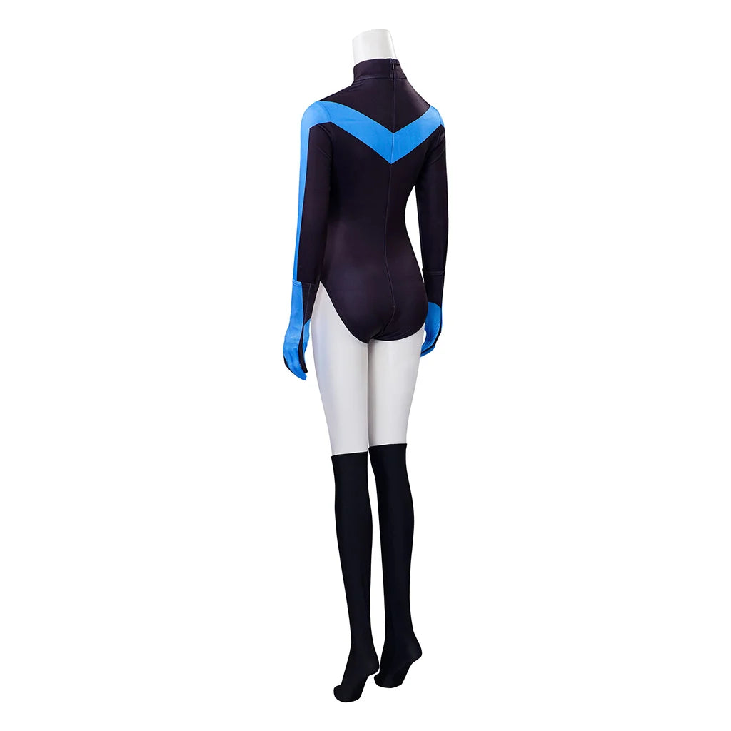 Halloween Female Wing Cosplay Costume Sexy Jumpsuit With Gloves Stockings Full Set Adult Superhero Suit