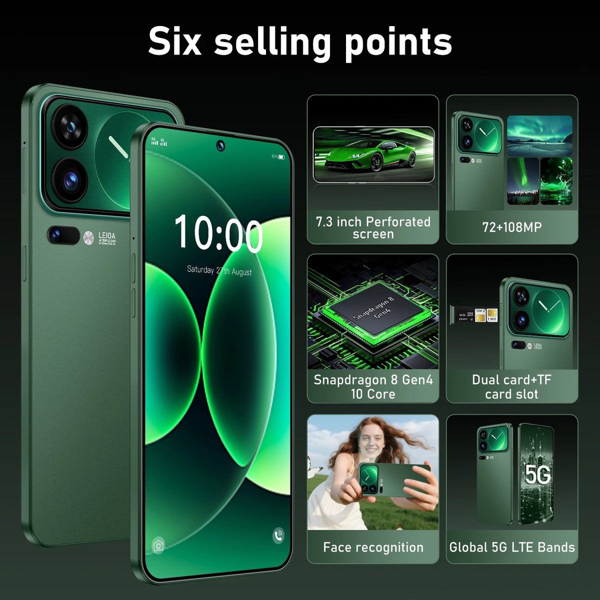 2026 New Hot M17 Pro Max Original Global Version Intelligent 4G 5G Snapdragon 8 Gen4 7800mAh Battery Dual Card Dual Standby