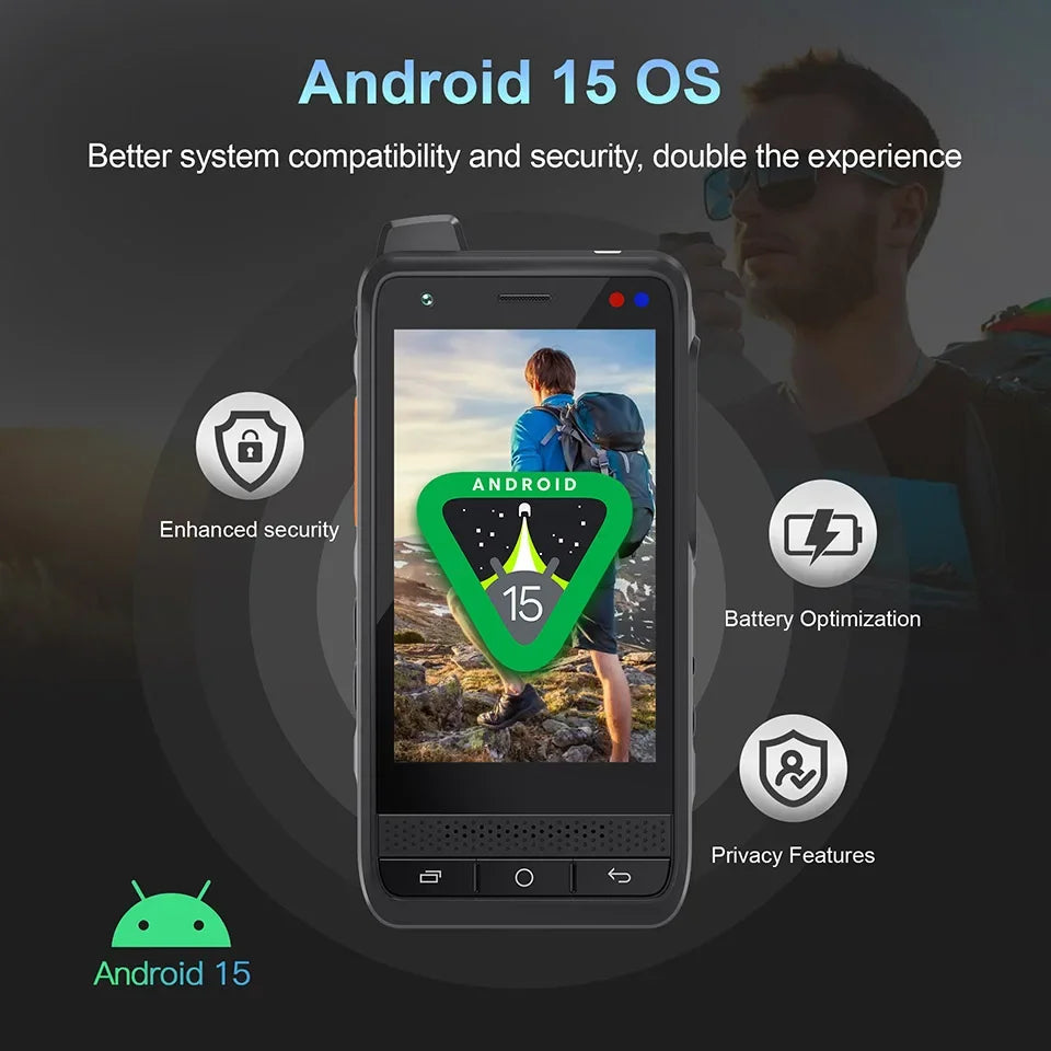 NEW Global Edition UNIWA F400 4G Zello Walkie Talkie Smartphone 4" Android15 5.0MP 13MP 4GB+64GB 4350mAh 15W PoC Radio SOS NFC