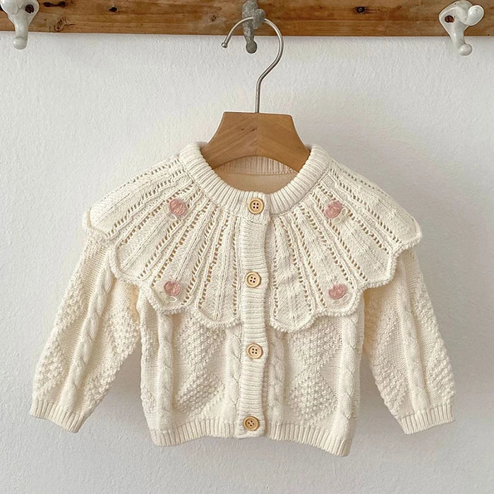 2025 New Autumn 0-3Yrs Newborn Baby Girls Sweater Coat Infant Baby Girls Knitting Cardigan Sweater Long Sleeve Cardigan Coat