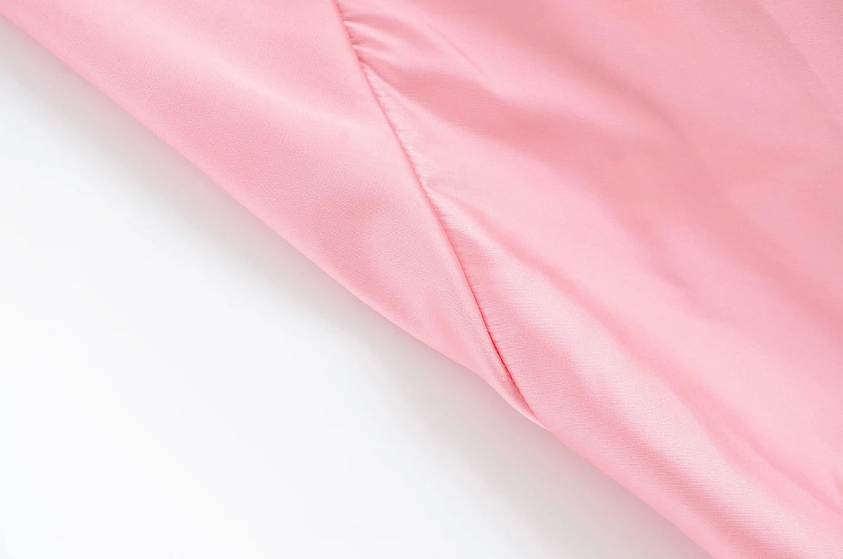 KONDALA Elegant Pleated Satin Dress Women Side Fold Pleated Suspender Long Dress 2025 Summer High Street Dating Lady Dress