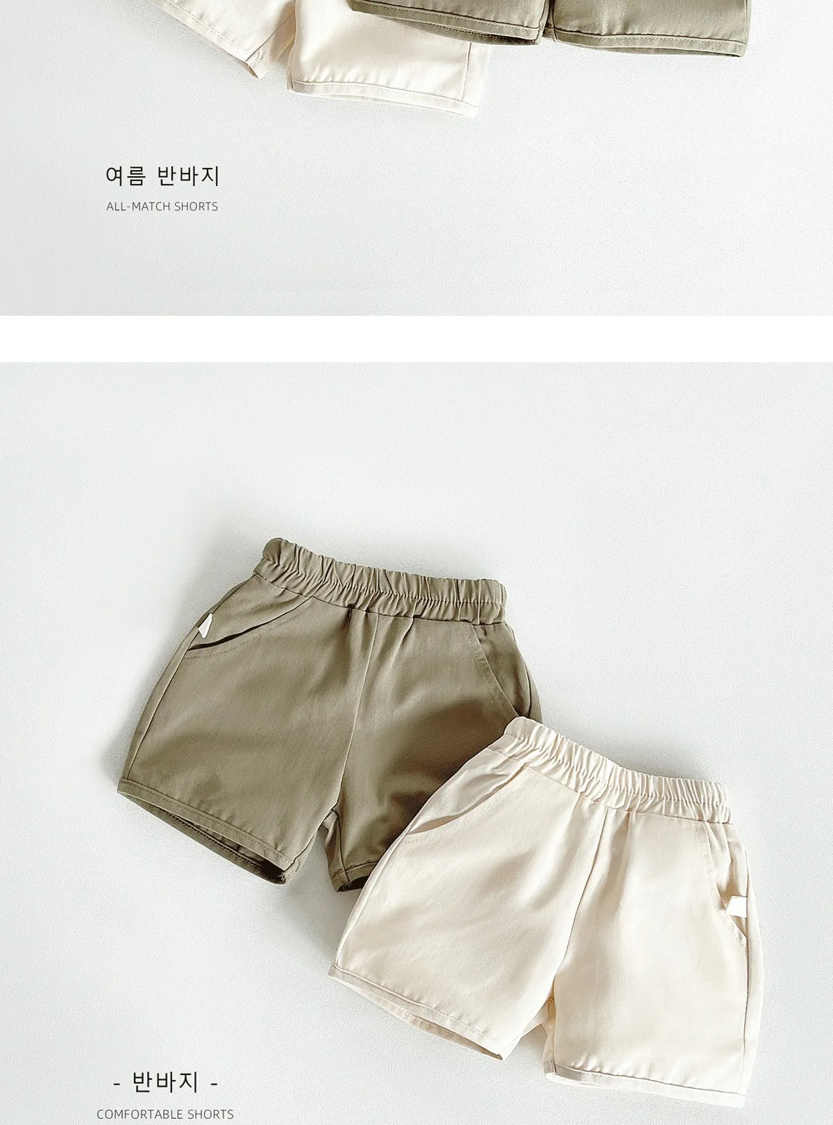 Ircomll 2 Pcs Summer Baby Workwear shorts 100% Organic Cotton for Infant Baby and Toddler, Boys, Girls Breathable Leisure Shorts