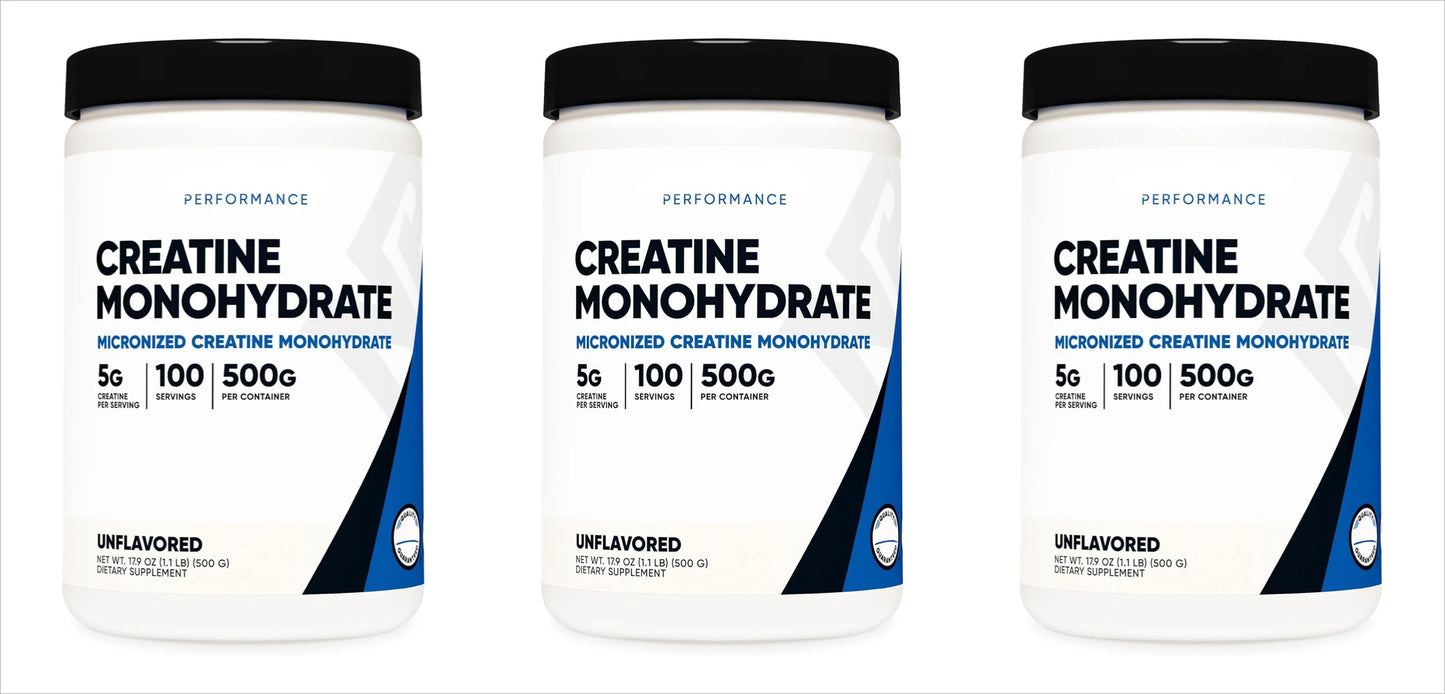 Creatine Monohydrate Micronized Powder Unflavored 5g Per Serving 100 Servings Muscle Energy Strength Power Support 500g