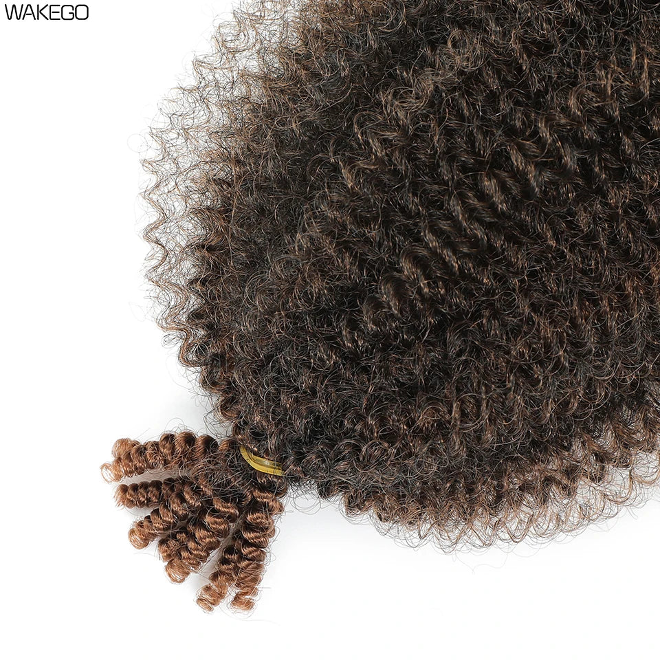 Marley Twist Braiding Hair Ginger Burgundy Ombre Brown Black Springy Afro Twist Hair PreFluffed Spring Twist Kinky Braiding Hair