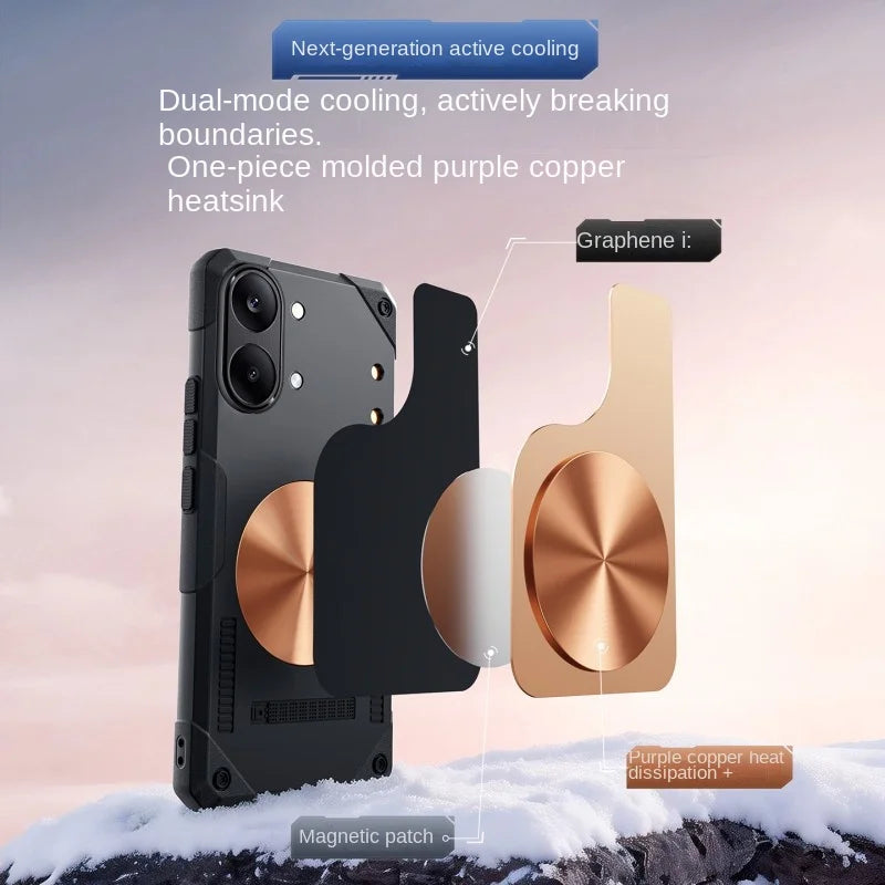 For POCO X8 Pro X8 Pro Max phone case, made of silicone material, with magnetic adsorption and heat dissipation functions